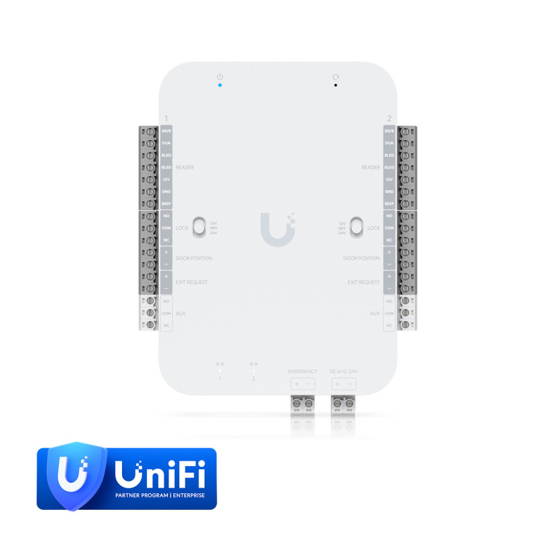 Ubiquiti Retrofit Hub, DC-powered Hub Supports Wiegand And OSDP Readers, Provides Entry And Exit Control For Up To Two Doors 
