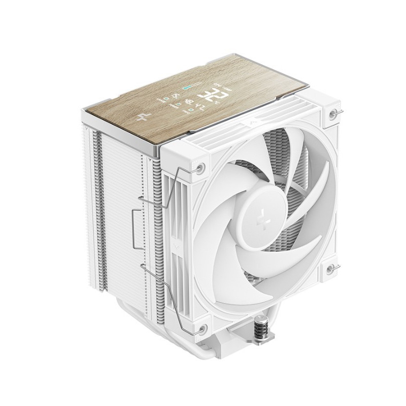 DeepCool AK700 DIGITAL WH AI Dynamic Adjustment CPU Cooler, Digital Display, 7 Heat Pipes, 4-pin PWM, Intel LGA1851/1700/1200