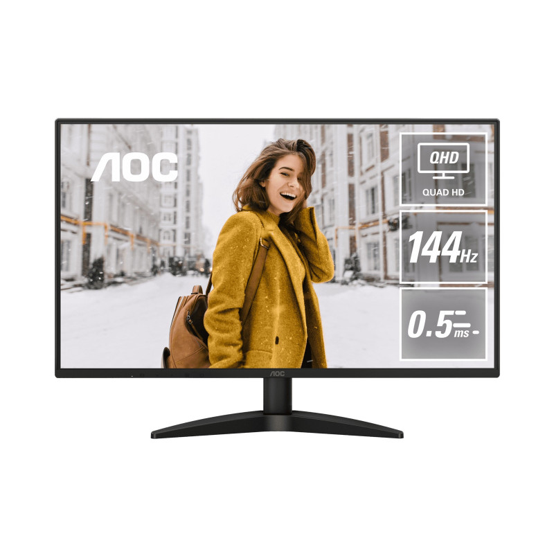 AOC Q27B36X,27' IPS,QHD 2560x1440@144Hz,0.5ms/4ms,300cd/m²,1500:1,HDMI 2.0 DP 1.4,178°,VESA100