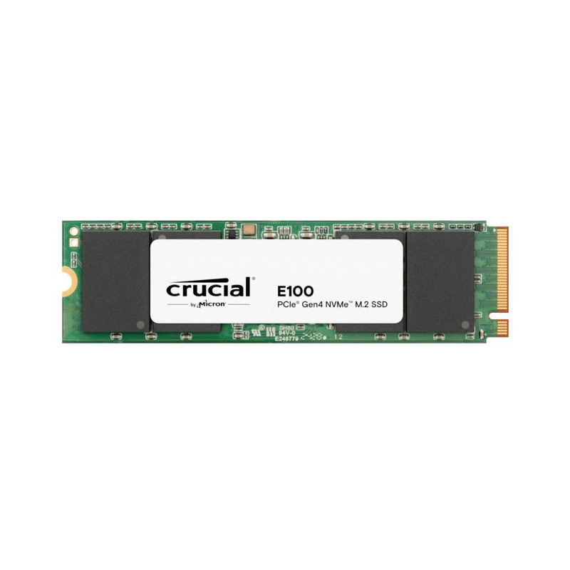 Crucial E100 480GB Gen4 NVMe SSD 4700/2500 MB/s R/W 60TBW 350K/460K IOPS 1.5M hrs MTTF M.2 2280 PCIe4 3yrs [500GB