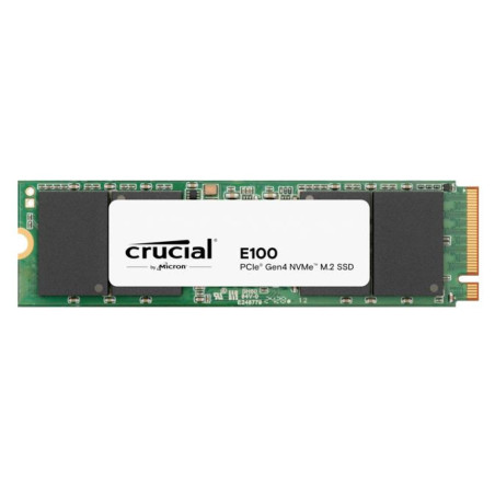 Crucial E100 480GB Gen4 NVMe SSD 4700/2500 MB/s R/W 60TBW 350K/460K IOPS 1.5M hrs MTTF M.2 2280 PCIe4 3yrs [500GB
