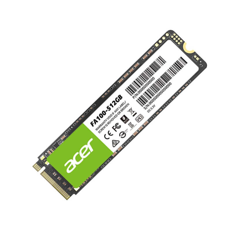 ACER FA100-512GB SSD M.2 NVMe PCIe Gen 3*4 Read speed 3300MB/ sWrite Speed 2200MB/s  BL.9BWWA.119 - 5 Year Warranty