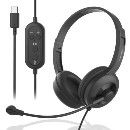 **ON SPECIAL** Verbatim ClaritySound Headset With USB-C Clear Sound, Comfort, Reduce Background Noise.Ideal for Office, Educa