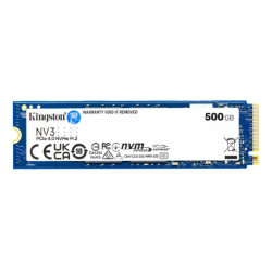 Kingston SNV3S NV3 500G PCle 4.0x4 NVMe M.2 2280 SSD 5000/3000MB/s compaitible Notebook and SFF 5Y Limited
