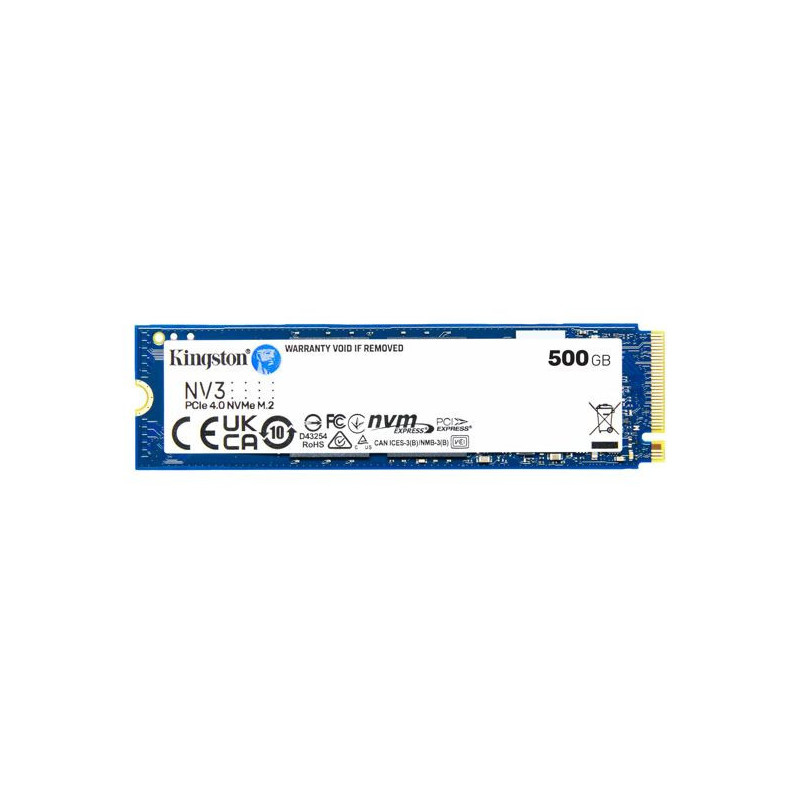 Kingston SNV3S NV3 500G PCle 4.0x4 NVMe M.2 2280 SSD 5000/3000MB/s compaitible Notebook and SFF 5Y Limited