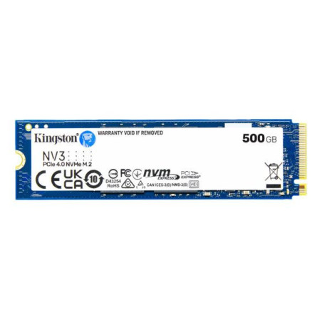 Kingston SNV3S NV3 500G PCle 4.0x4 NVMe M.2 2280 SSD 5000/3000MB/s compaitible Notebook and SFF 5Y Limited