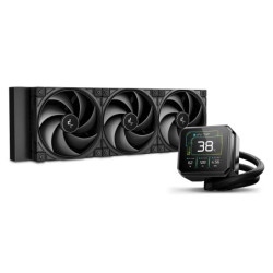 DeepCool SPARTACUS 360 Fully Customisable 6th Gen Liquid Cooler with Silent Ring Fans， 3.4' LCD