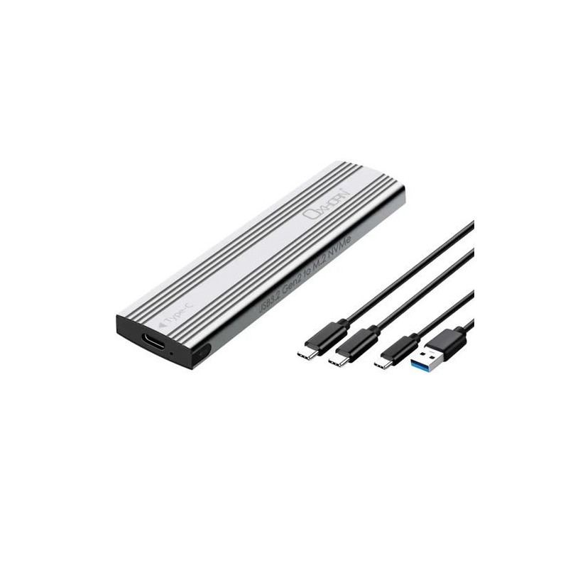 Oxhorn  USB C 3.2 Gen 2 M.2 NVMe NGFF Enclosure 10 Gbps B M Key M.2 NVMe SSD up to 4TB 2280/2260/2242/2230 Aluminum Macs Wind