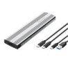 Oxhorn  USB C 3.2 Gen 2 M.2 NVMe NGFF Enclosure 10 Gbps B M Key M.2 NVMe SSD up to 4TB 2280/2260/2242/2230 Aluminum Macs Wind