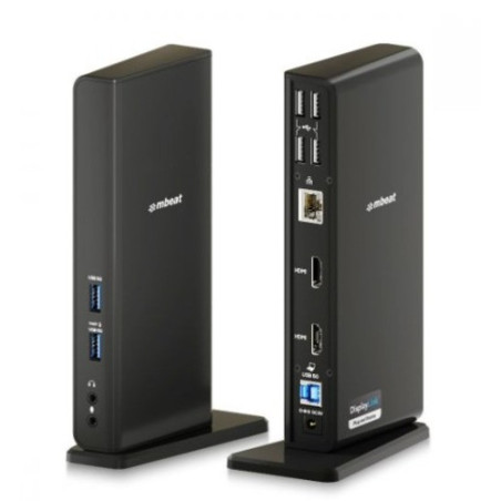 mbeat® USB-C/A Dual HDMI DisplayLink Docking Station Dual Full HD 1080p @60Hz 2 × HDMI 1.3 1 × USB-B 3.0 2 × USB-A 3.1 Ge