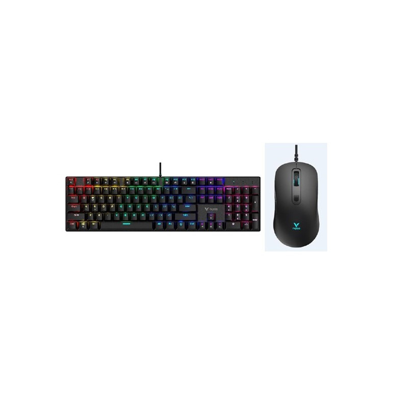 RAPOO V128S Backlit Mechanical Gaming Keyboard & Optical Gaming Mouse
