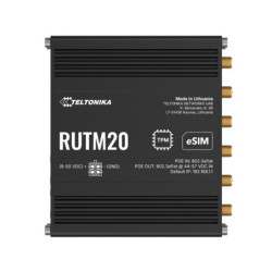 Teltonika RUTM20 COMPACT 5G ROUTER, Global 5G Telit, Dual SIM & eSIM, Active PoE, PSU included