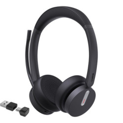 Yealink BH70 Bluetooth Wireless Stereo Headset UC, BT51 C Dongle with A Adapter, 3-Mic Noise Cancellation, 35 Hours Talk Time