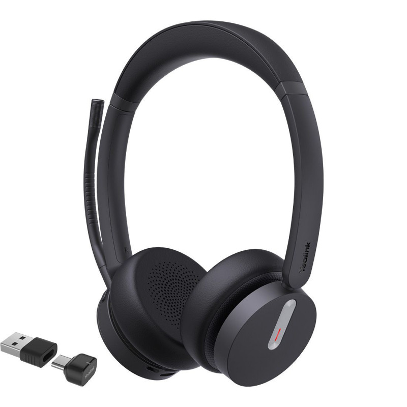Yealink BH70 Bluetooth Wireless Stereo Headset UC, BT51 C Dongle with A Adapter, 3-Mic Noise Cancellation, 35 Hours Talk Time