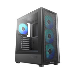 DeepCool CC550 4F High Airflow Mid Tower ATX Case, 4 Pre-Installed Fans, USB3.0 x1,USB2.0 x1,Type-C x1,Audio x1