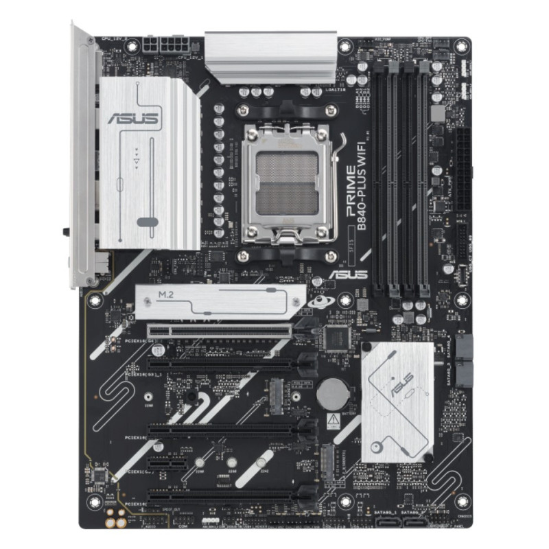 ASUS AMD PRIME B840-PLUS WIFI-CSM (AM5) ATX Motherboard, DDR5 192GB, 1x PCIe 4.0 x16 slot, 3 x M.2 slots, 4x SATA, Wi-Fi 6E, 