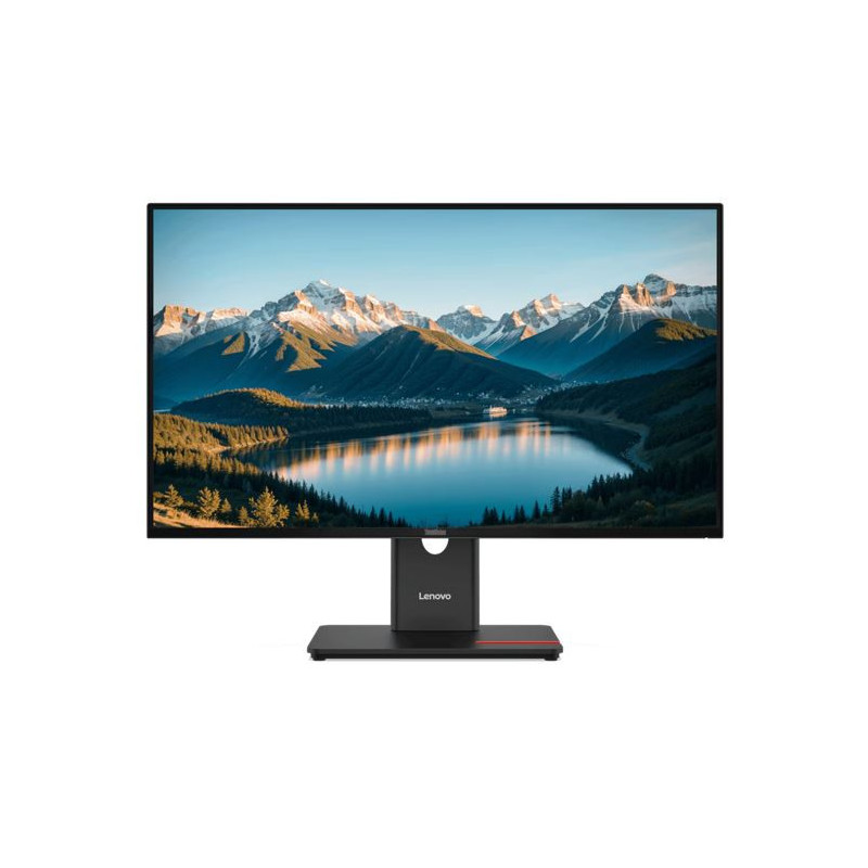 LENOVO ThinkVision T27Q-40 27' QHD Monitor IPS 2560x1440 16:9 Height Adjustable Tilt Swivel pivot Anti-GlarE DP HDMI USB-C Hu