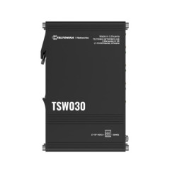 Teltonika TSW030 8-PORT ETHERNET SWITCH, 2-PIN Power Input, 10/100 Mbps, Integrated DIN Rail (Plug&Play Deployment), Supports