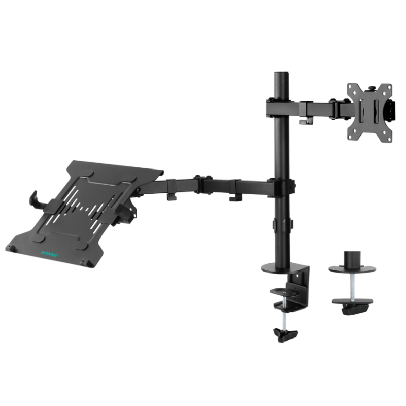 mbeat® Dual-Screen Articulating Monitor Arm with Interchangeable Laptop Holder (LS)