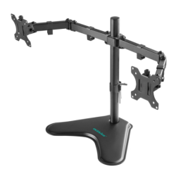 mbeat® activiva Dual-Screen Articulating Monitor Arm with Free-Standing Desktop Base provides perfect solution for ergonomic