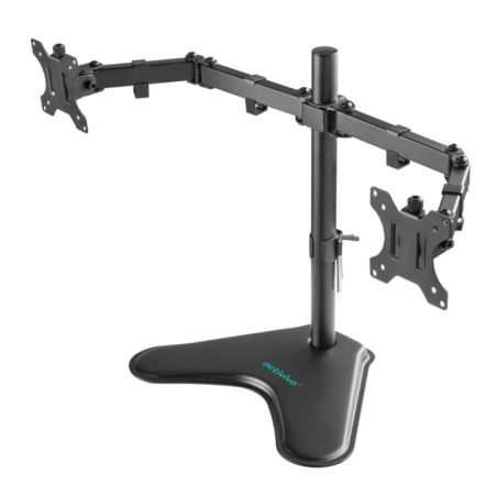 mbeat® activiva Dual-Screen Articulating Monitor Arm with Free-Standing Desktop Base provides perfect solution for ergonomic
