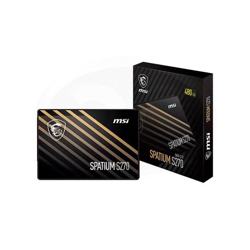 MSI SPATIUM S270 SATA 2.5' 480GB,  PHISON S11, 3D NAND, SATA III 6Gbps, Sequential Read up to 500MB/s, Sequential Write up to