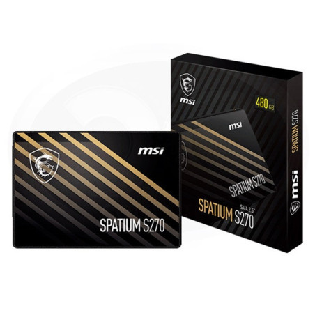 MSI SPATIUM S270 SATA 2.5' 480GB,  PHISON S11, 3D NAND, SATA III 6Gbps, Sequential Read up to 500MB/s, Sequential Write up to