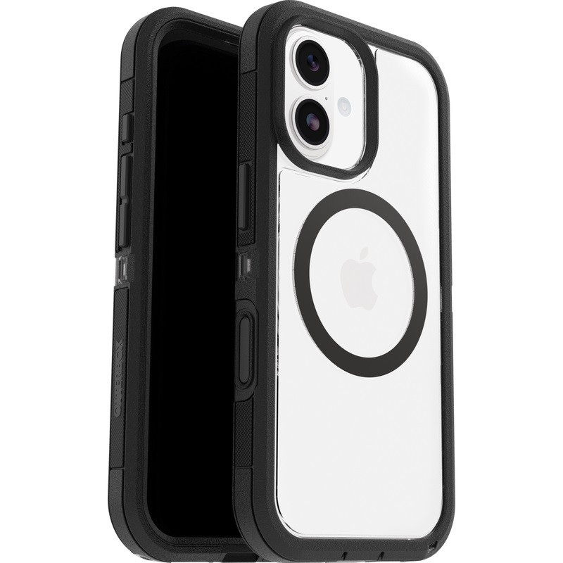 OtterBox Defender XT Pro MagSafe Apple iPhone 17 (6.3') Case Dark Side (Clear/Black) - (77-98480), DROP  7X Military Standard