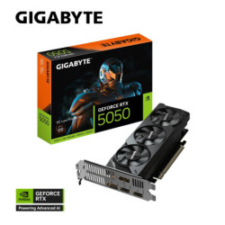 (LS) Gigabyte GeForce RTX™ 5050 OC Low Profile 8G, 20 Gbps, GDDR6, 128 bit, PCI-E 5.0, DirectX 12 API, PSU 550W, 8 Pin*1, H