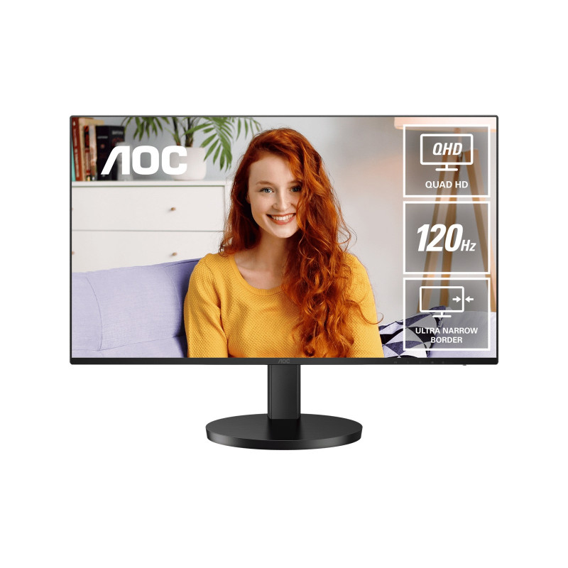 AOC 27' IPS Q27B3CF3: 2560×1440 @ 120Hz, 1ms MPRT, 350 nits, sRGB 116%, USB-C (65W), HDMI 2.0, USB hub, speakers, height-adj