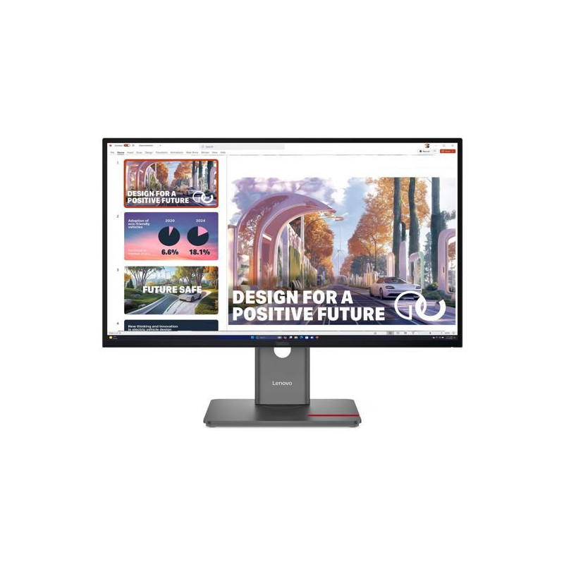 LENOVO ThinkVision P27QD-40 27' QHD Monitor IPS 2560x1440 16:9 Height Adjustable Tilt Swivel Pivot Daisy Chain 140W PD DP HDM