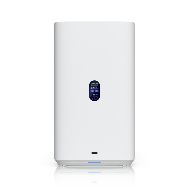 Ubiquiti UNAS 4, White, UniFi Network Storage (4)2.5/3.5' HDD Bays,(2)M.2 NVMe SSD Cach Slot,2.5 GbE, USB-C Connect, PoE    A