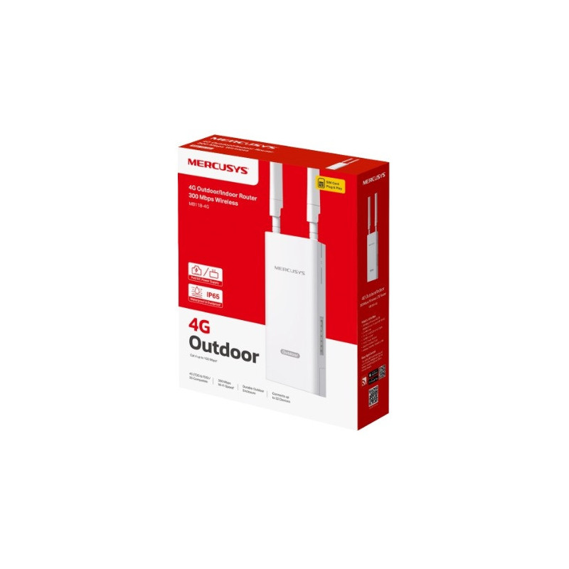 Mercusys MB118-4G 300 Mbps Wireless 4G LTE Outdoor/Indoor Router