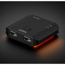 Aten Essential 2-Port 8K HDMI Switch, HDMI switch for modern gaming, 8K @ 60Hz / 4K @ 120Hz, LPCM 7.1, Dolby® & DTS-HD Maste