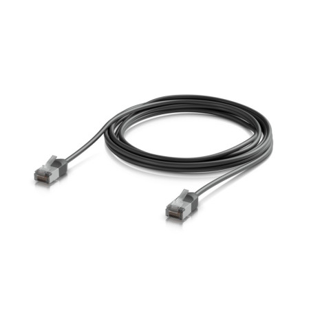 Ubiquiti UniFi Premium Patch Cable Outdoor, 3M,Black,Ultra-Thin, Rugged, Shielded Patch, Optimize, Perform Harshest Environme