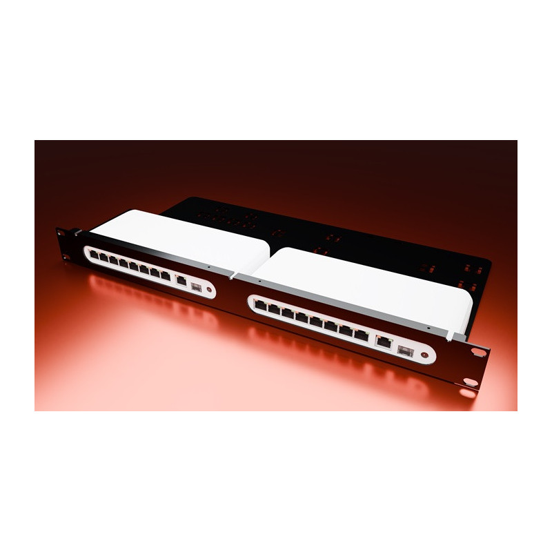RakStuff 1U 19' Rackmount Bracket for Unifi UCG/UXG/USW Desktop Device - Rack Mountable 19' - Black Metal Construction