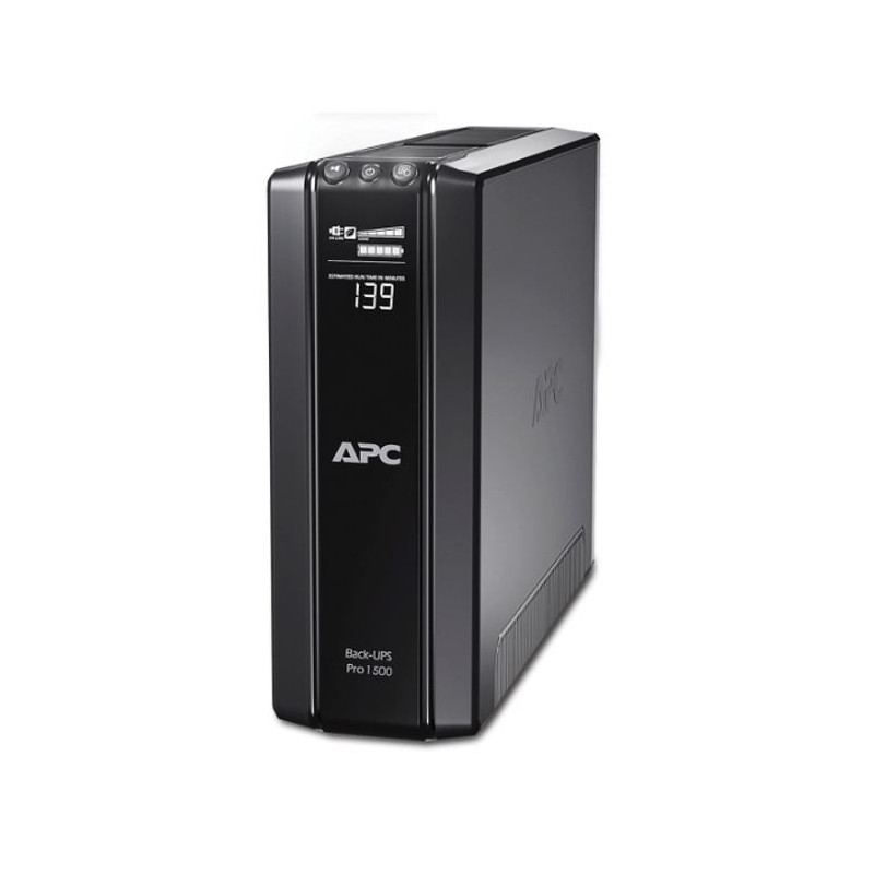 APC Back-UPS Pro 1500VA/865W Line Interactive UPS, Tower, 230V/10A Input, 10x IEC C13 Outlets, Lead Acid Battery, LCD, AVR