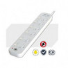 Sansai 6-Way Power Board (661SW) with Individual Switches and Surge Protection Overload Protected Reset button Indicator Ligh