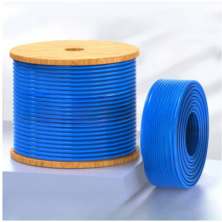 8Ware 350m CAT6A Ethernet 24AWG 30V LAN Stranded Core Cable Roll Bare Copper Twisted Core PVC Jacket on Reel Box Blue ]305m