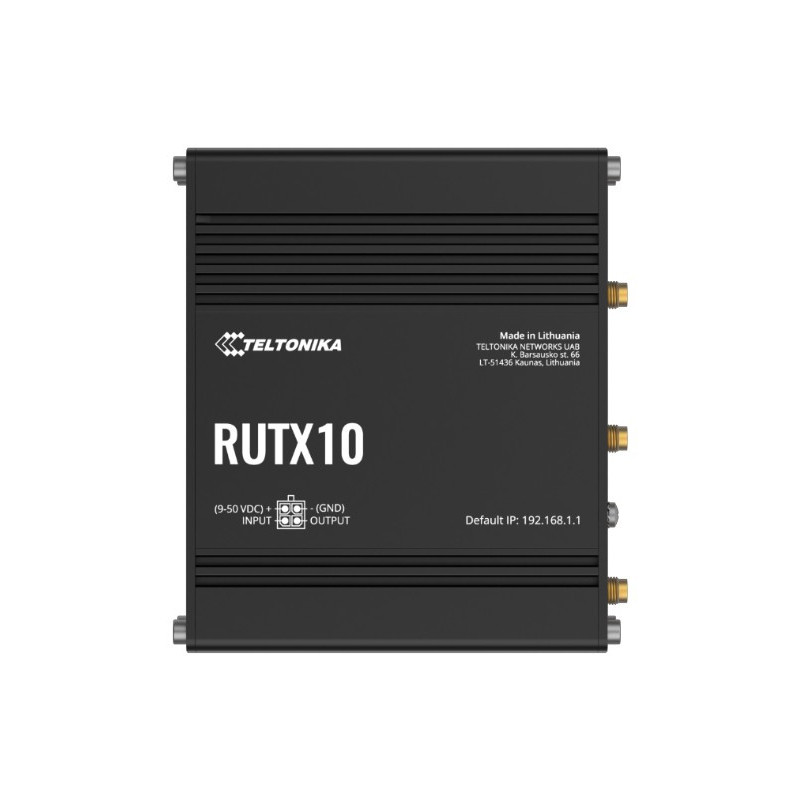 Teltonika RUTX10 Professional Ethernet Router, Industrial Ethernet Router/VPN/Firewall (NO-LTE) with Dual Band WiFi 5 802.11a