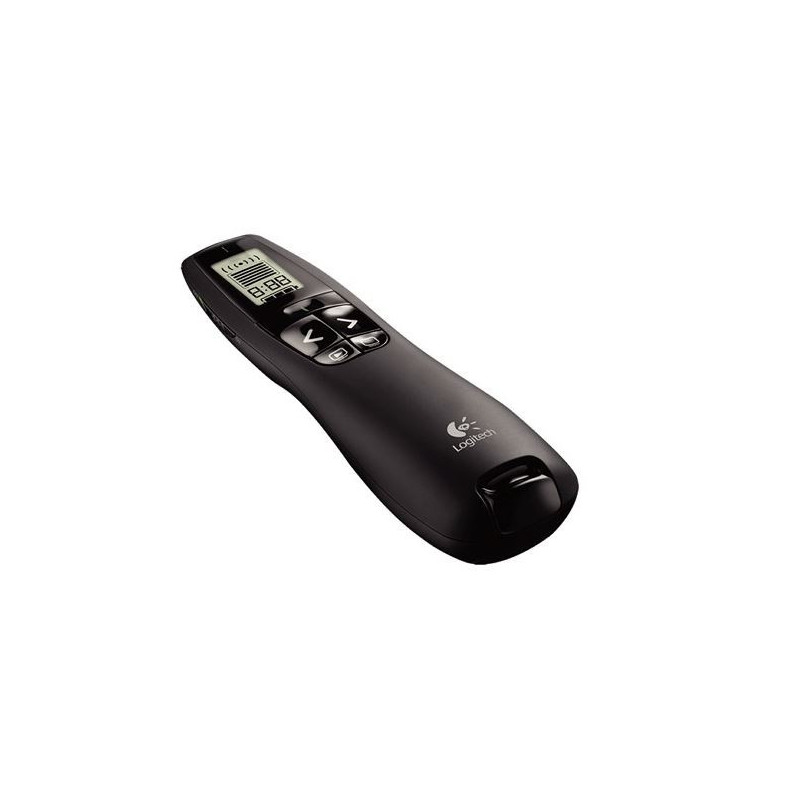 (LS) Logitech R800 Laser Presentation Remote LCD display  time tracking 30m Range, 2.4GHz Instuitive slideshow controls ~MILT