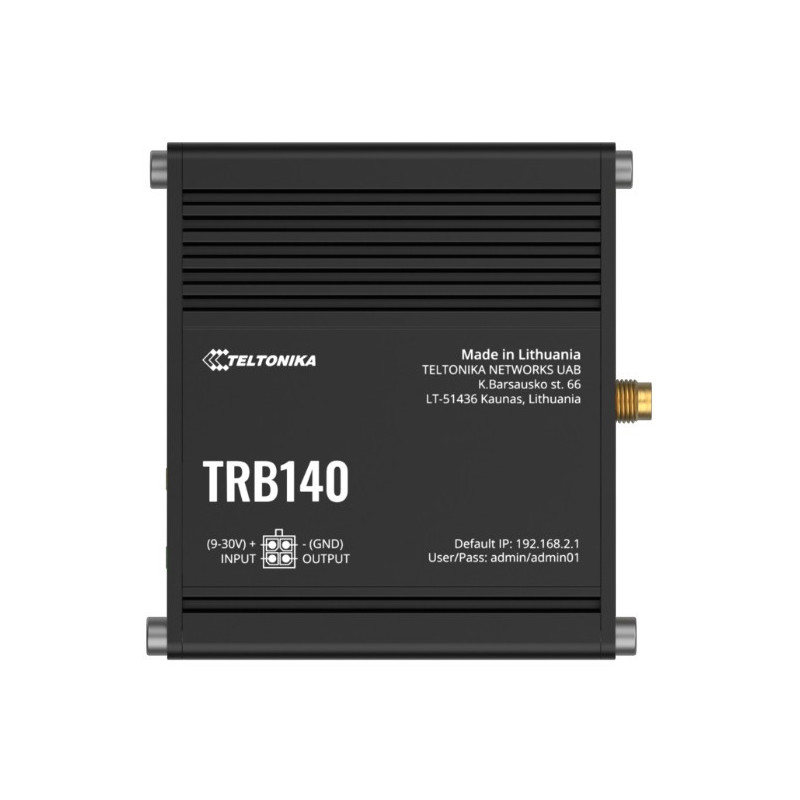 Teltonika TRB140 Industrial Rugged LTE Gateway, 4G/LTE (Cat 4), Compatible with Industrial DNP3 & Modbus Communication Protoc