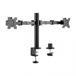 Brateck Dual Monitors Affordable Steel Articulating Monitor Arm Fit Most 17'-31' Monitors Up to 9kg per screen VESA 75x75/100
