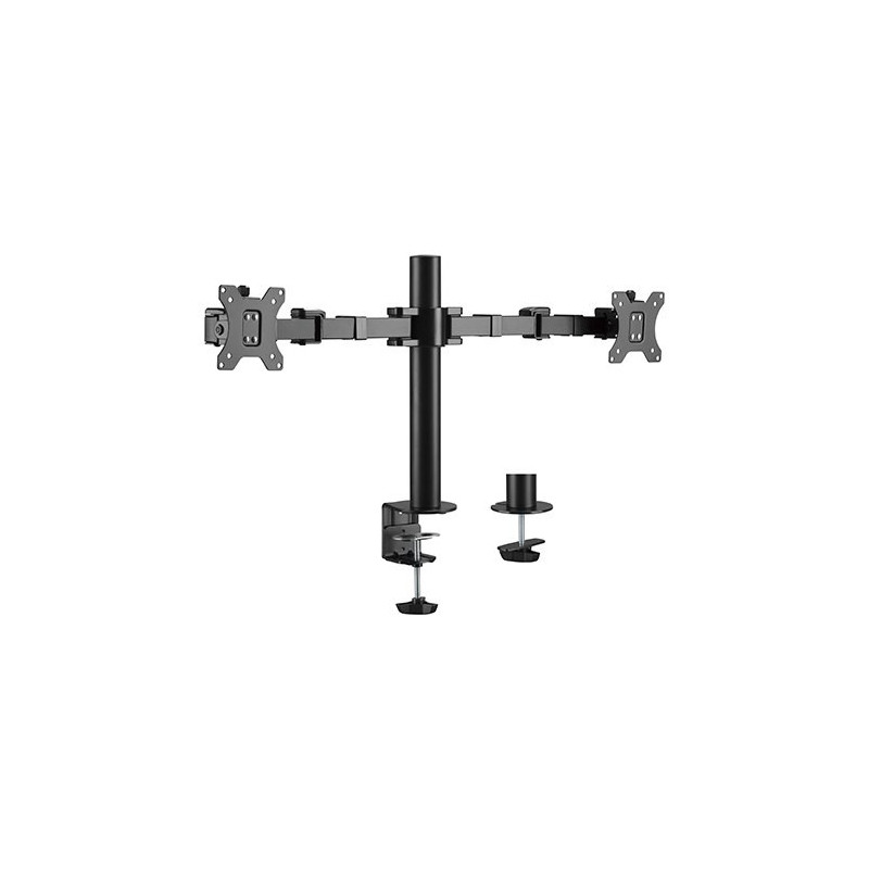 Brateck Dual Monitors Affordable Steel Articulating Monitor Arm Fit Most 17'-31' Monitors Up to 9kg per screen VESA 75x75/100