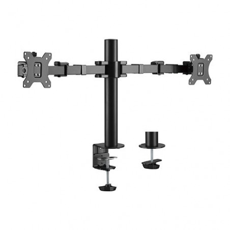 Brateck Dual Monitors Affordable Steel Articulating Monitor Arm Fit Most 17'-31' Monitors Up to 9kg per screen VESA 75x75/100