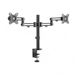 Brateck Dual Monitor Premium Aluminum Articulating Monitor Arm Fit Most 17'-32' Monitors Up to 8kg per screen VESA 75x75/100x