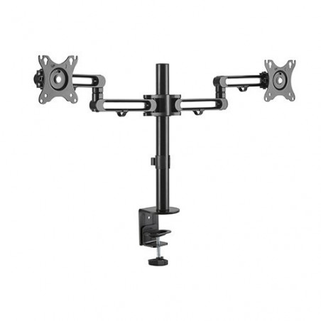 Brateck Dual Monitor Premium Aluminum Articulating Monitor Arm Fit Most 17'-32' Monitors Up to 8kg per screen VESA 75x75/100x