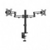 Brateck Dual Monitor Premium Aluminum Articulating Monitor Arm Fit Most 17'-32' Monitors Up to 8kg per screen VESA 75x75/100x