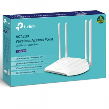 TP-Link TL-WA1201 AC1200 Wireless Access Point, AC1200 Dual-Band Wi-Fi, Passive POE, Multiple Modes, MU-MIMO, Boosted Coverag