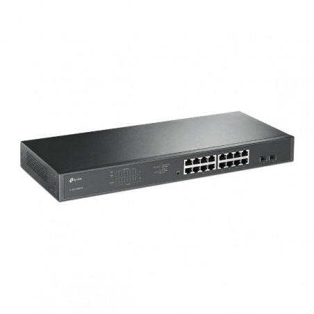 TP-Link TL-SG1218MPE 16-Port Gigabit PoE  Easy Smart Switch, 16 Gigabit RJ45 Ports, 2 SFP Slots, 802.3at/af, 192W PoE Power, 